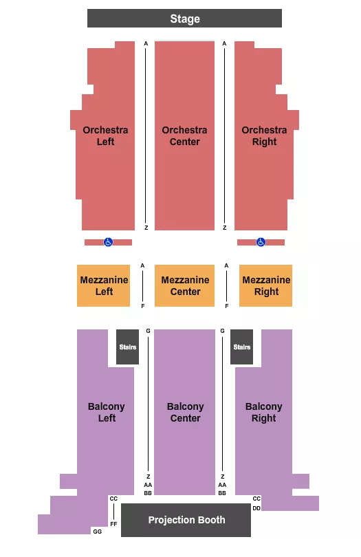 seating chart for Capitol Theatre At Capitol Arts Complex - Endstage - eventticketscenter.com