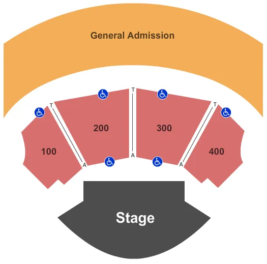 seating chart for The Adderley Amphitheater at Cascades Park - End Stage - eventticketscenter.com
