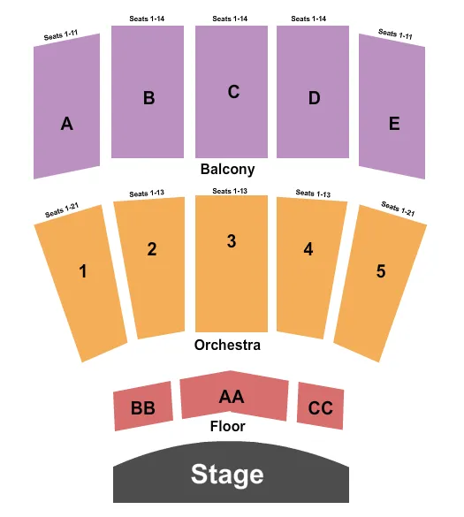 seating chart for Carl Perkins Civic Center - The Charlie Daniels Band - eventticketscenter.com