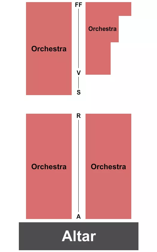 seating chart for Carmel Mission Basilica - Endstage - eventticketscenter.com