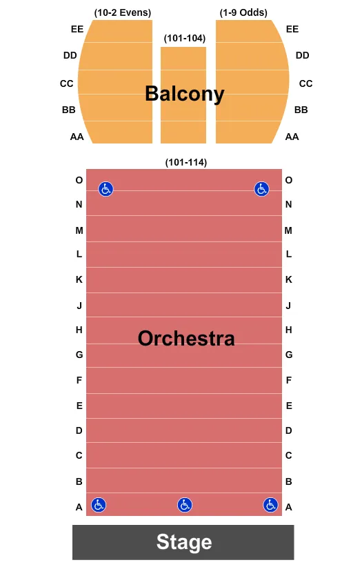 seating chart for Carnegie Hall - Joan & Sanford I. Weill Recital Hall - Endstage 2 - eventticketscenter.com