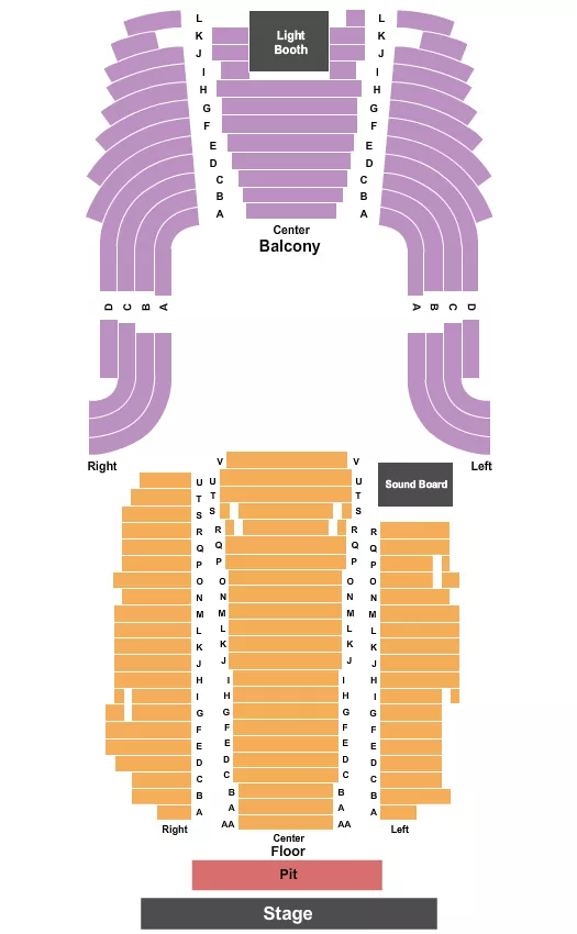 seating chart for Carnegie of Homestead Music Hall - End Stage Pit - eventticketscenter.com