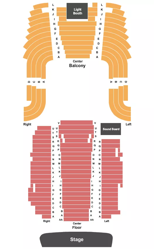 seating chart for Carnegie of Homestead Music Hall - End Stage - eventticketscenter.com