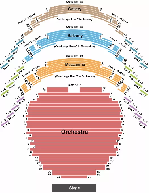 seating chart for Carol Morsani Hall - The Straz Center - Endstage - eventticketscenter.com