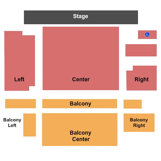 seating chart for Carolina Civic Center Historic Theater - End Stage - eventticketscenter.com