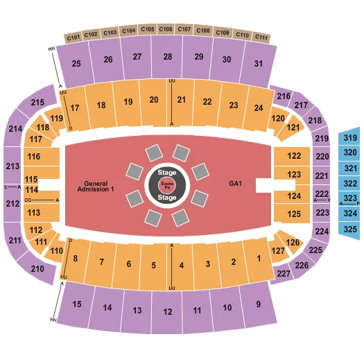 seating chart for Carter Finley Stadium - Metallica - eventticketscenter.com
