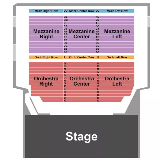 seating chart for Carteret Performing Arts & Event Center - Endstage Orc/Mezz - eventticketscenter.com