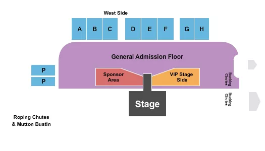 seating chart for Arena at Casey Jones Park - End Stage - eventticketscenter.com