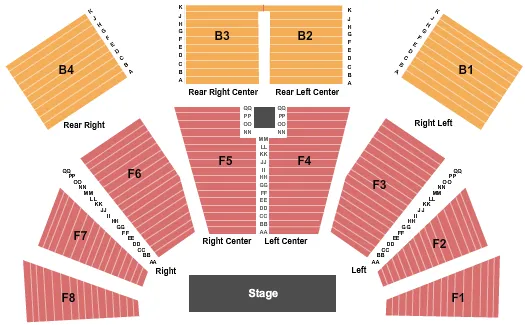 seating chart for Molson Canadian Centre at Casino New Brunswick - End Stage - eventticketscenter.com