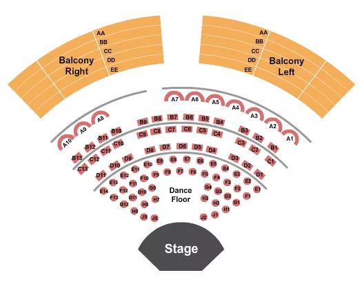 seating chart for Casino Regina - Endstage - Dance Floor - eventticketscenter.com
