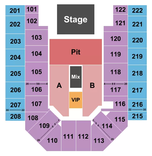 seating chart for Ford Wyoming Center - Breaking Benjamin - eventticketscenter.com