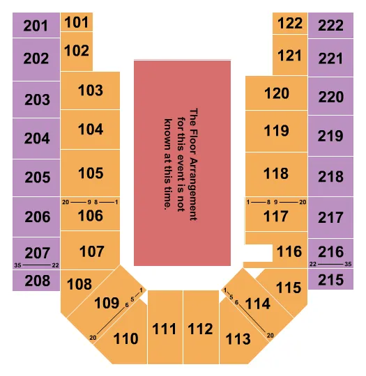 seating chart for Ford Wyoming Center - Generic Floor - eventticketscenter.com