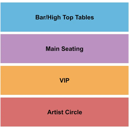 seating chart for Catalina Bar & Grill - Artist Circle/VIP/Main/Bar - eventticketscenter.com