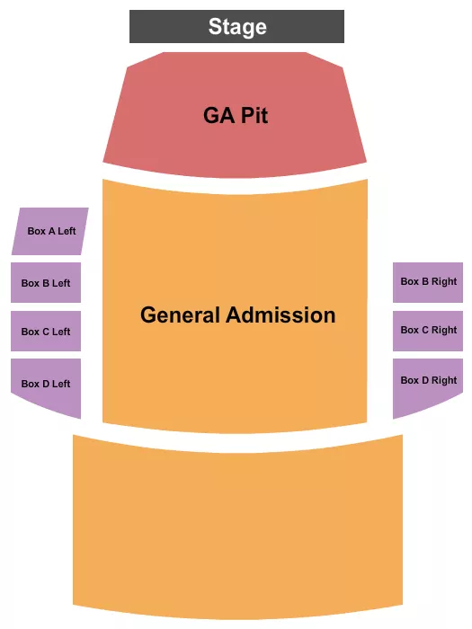 seating chart for Cathedral Theatre at the Masonic Temple - GA & Boxes - eventticketscenter.com