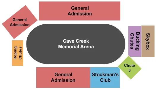 seating chart for Cave Creek Memorial Arena - Rodeo - eventticketscenter.com