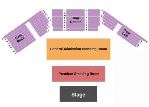 seating chart for Cedar Crossing Casino & Entertainment Center - Endstage GA/Premium Standing - eventticketscenter.com