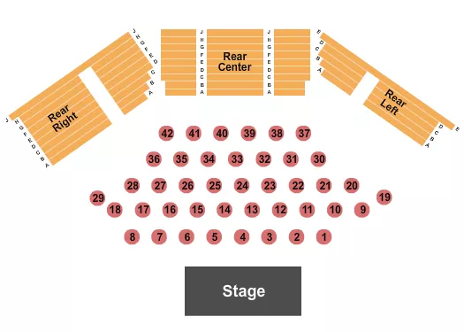 seating chart for Cedar Crossing Casino & Entertainment Center - Tables/Reserved - eventticketscenter.com
