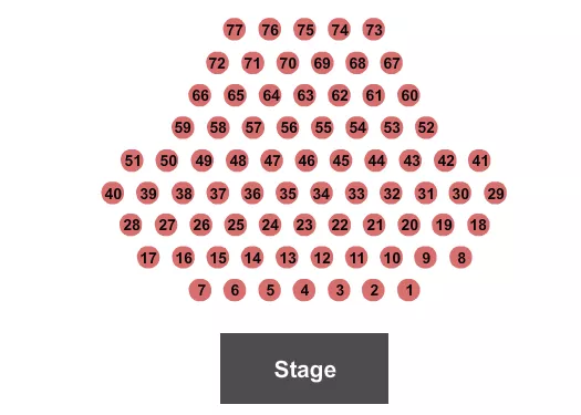 seating chart for Cedar Crossing Casino & Entertainment Center - Tables - eventticketscenter.com