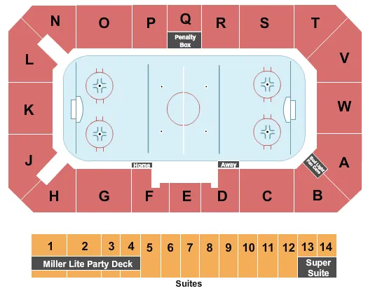seating chart for ImOn Ice Arena - Hockey - eventticketscenter.com
