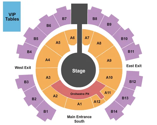 seating chart for Celebrity Theatre - AZ - Endstage VIP - eventticketscenter.com