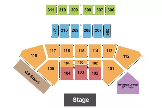 seating chart for Celeste Center - Endstage 2 - eventticketscenter.com