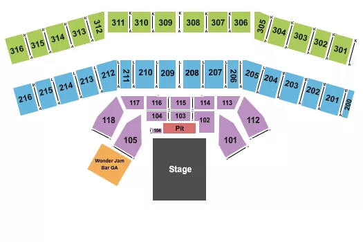 seating chart for Celeste Center - Endstage GC - eventticketscenter.com