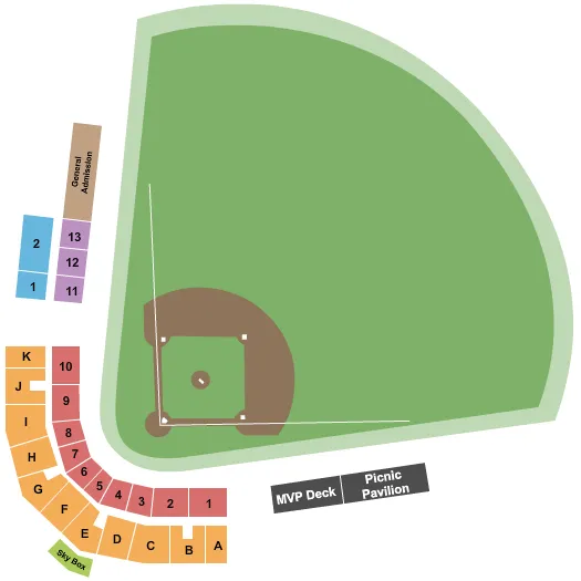 seating chart for Centene Stadium - Great Falls - Baseball - eventticketscenter.com
