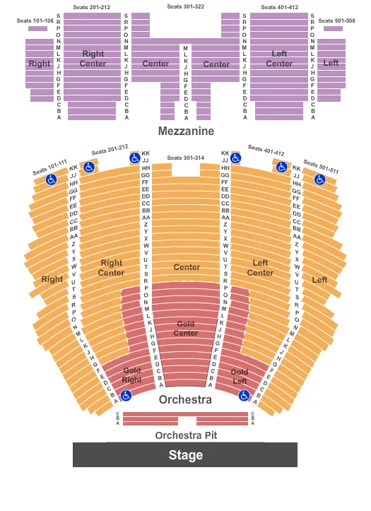 seating chart for Centennial Hall - AZ - End Stage - eventticketscenter.com