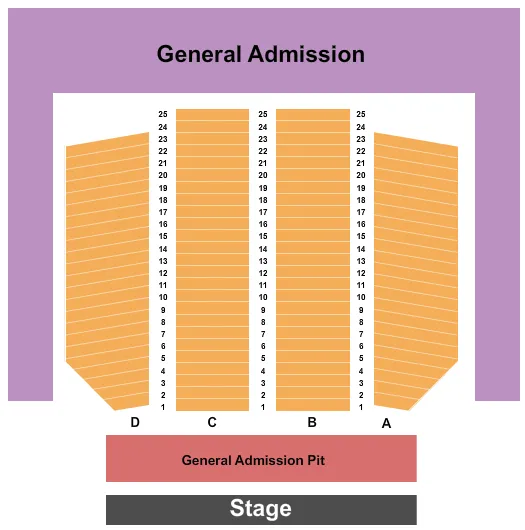 seating chart for Centennial Terrace - Endstage Pit and GA - eventticketscenter.com