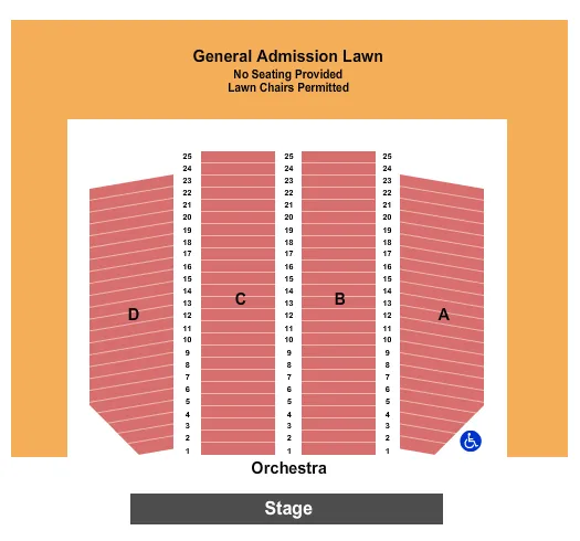 seating chart for Centennial Terrace - Endstage GA Lawn - eventticketscenter.com