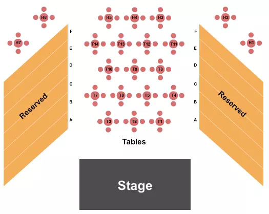seating chart for Hinman Auditorium At Center for the Arts of Bonita Springs - Endstage Tables - eventticketscenter.com