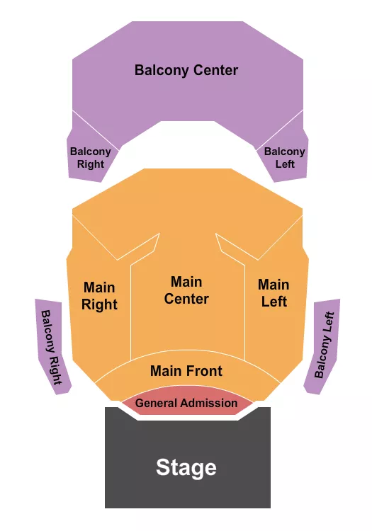seating chart for Center Theatre At North Shore Center For The Performing Arts - Endstage GA Pit - eventticketscenter.com