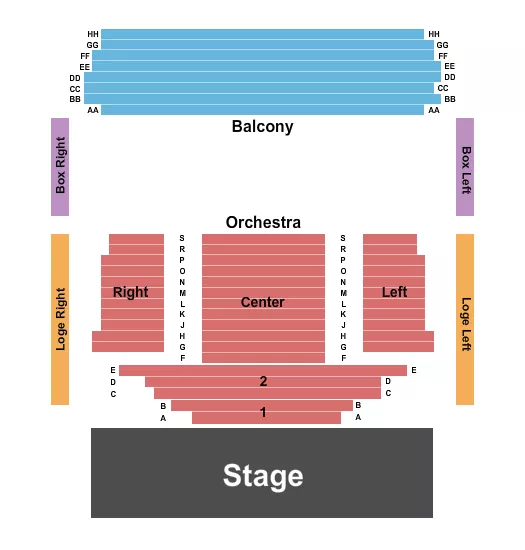 seating chart for Center Stage At Herberger Theater Center - Endstage - eventticketscenter.com
