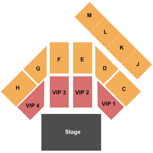 seating chart for Center Stage at Pearl River Resorts - End Stage - eventticketscenter.com