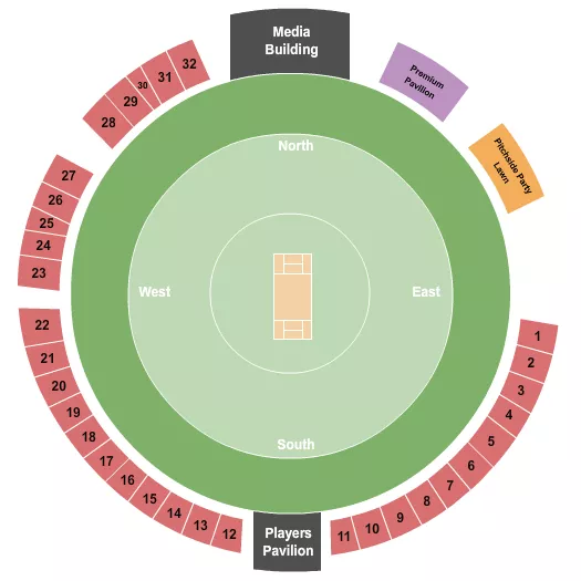 seating chart for Central Broward Regional Park - Cricket 2 - eventticketscenter.com