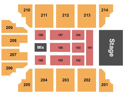 seating chart for Stride Bank Center - End Stage - eventticketscenter.com