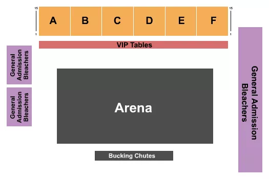 seating chart for Central States Fair - Grandstand Arena - Rodeo 2 - eventticketscenter.com