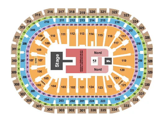 seating chart for Centre Bell - Alex Warren - eventticketscenter.com