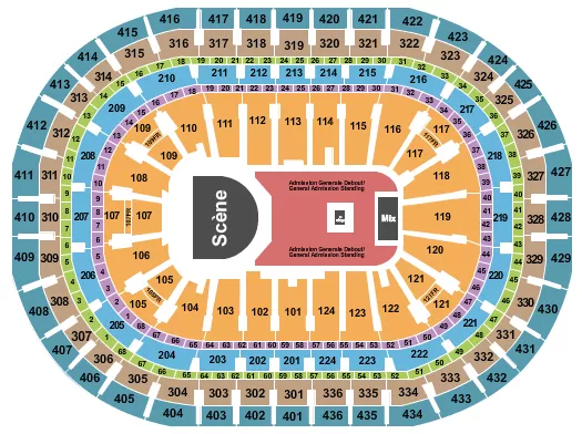 seating chart for Centre Bell - Angele - eventticketscenter.com