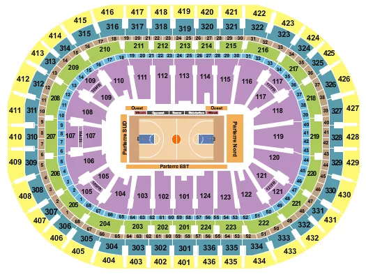 seating chart for Centre Bell - Basketball - Globetrotters - eventticketscenter.com