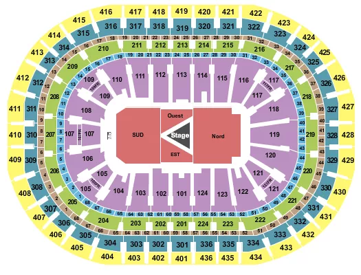 seating chart for Centre Bell - Center Stage - eventticketscenter.com
