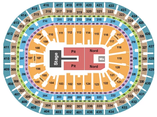 seating chart for Centre Bell - Cigarettes After Sex - eventticketscenter.com