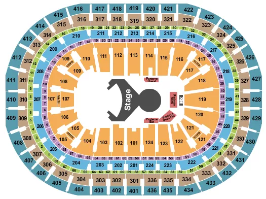 seating chart for Centre Bell - Cirque Ovo - eventticketscenter.com