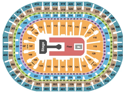 seating chart for Centre Bell - Don Toliver - eventticketscenter.com