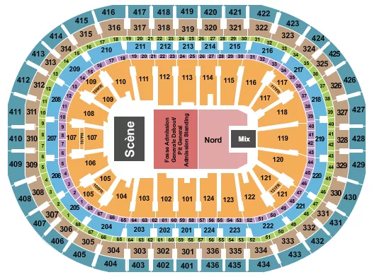 seating chart for Centre Bell - Endstage Pit 2 - eventticketscenter.com