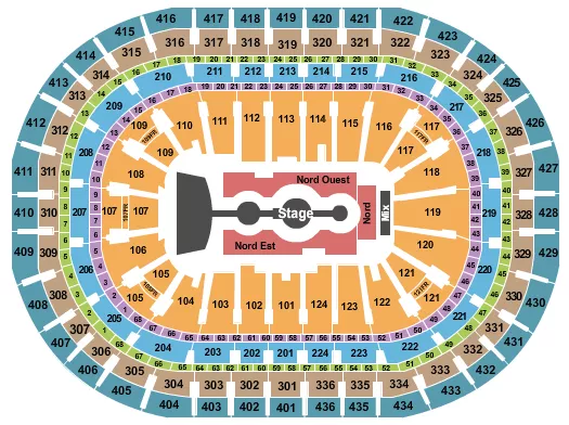 seating chart for Centre Bell - Gracie Abrams - eventticketscenter.com