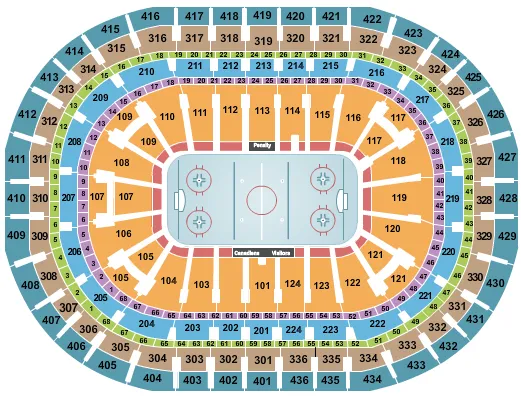 seating chart for Centre Bell - Hockey - eventticketscenter.com