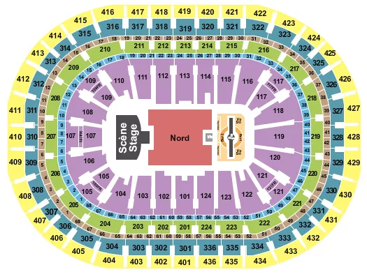 seating chart for Centre Bell - Justin Timberlake 2024 - eventticketscenter.com