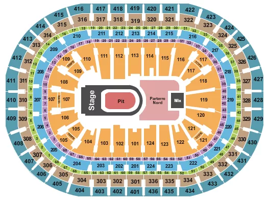 seating chart for Centre Bell - Kane Brown - eventticketscenter.com