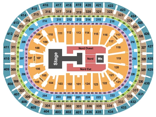 seating chart for Centre Bell - Katseye - eventticketscenter.com